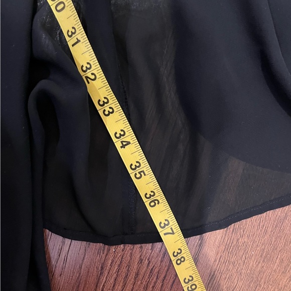 Vintage 90s Black Lace High-Low Dress Goth Witchy Emo Whimsigoth Flowy Y2K - Picture 14 of 14